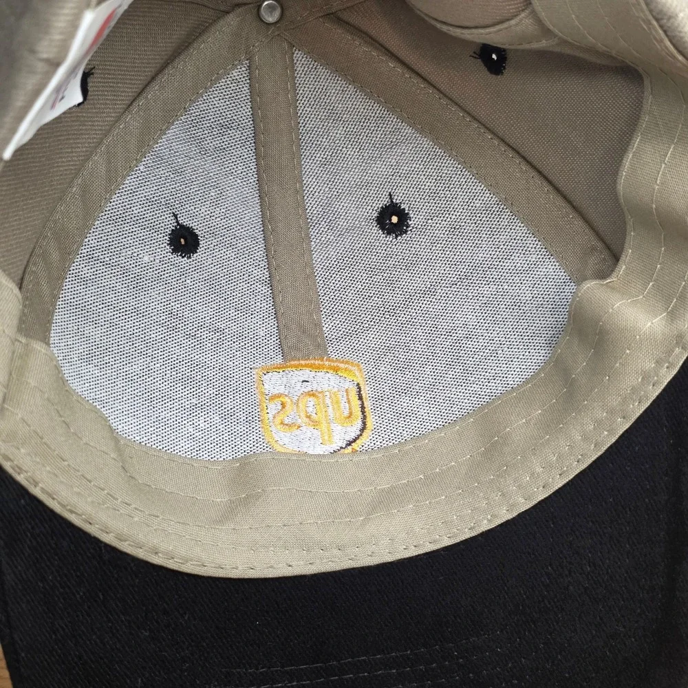 Headmost UPS Baseball Cap Hat Unisex OSFM Tan Black Good Embroidered Logo